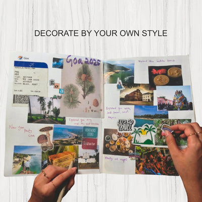 Decorated Goa journal spread