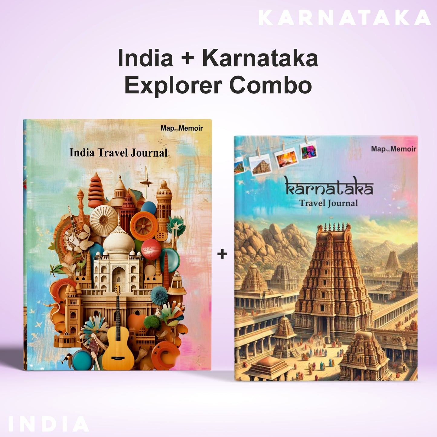 India + Karnataka Travel Journal Combo