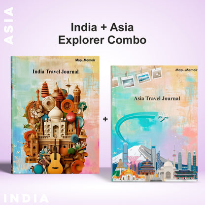 India + Asia Travel Journal Combo