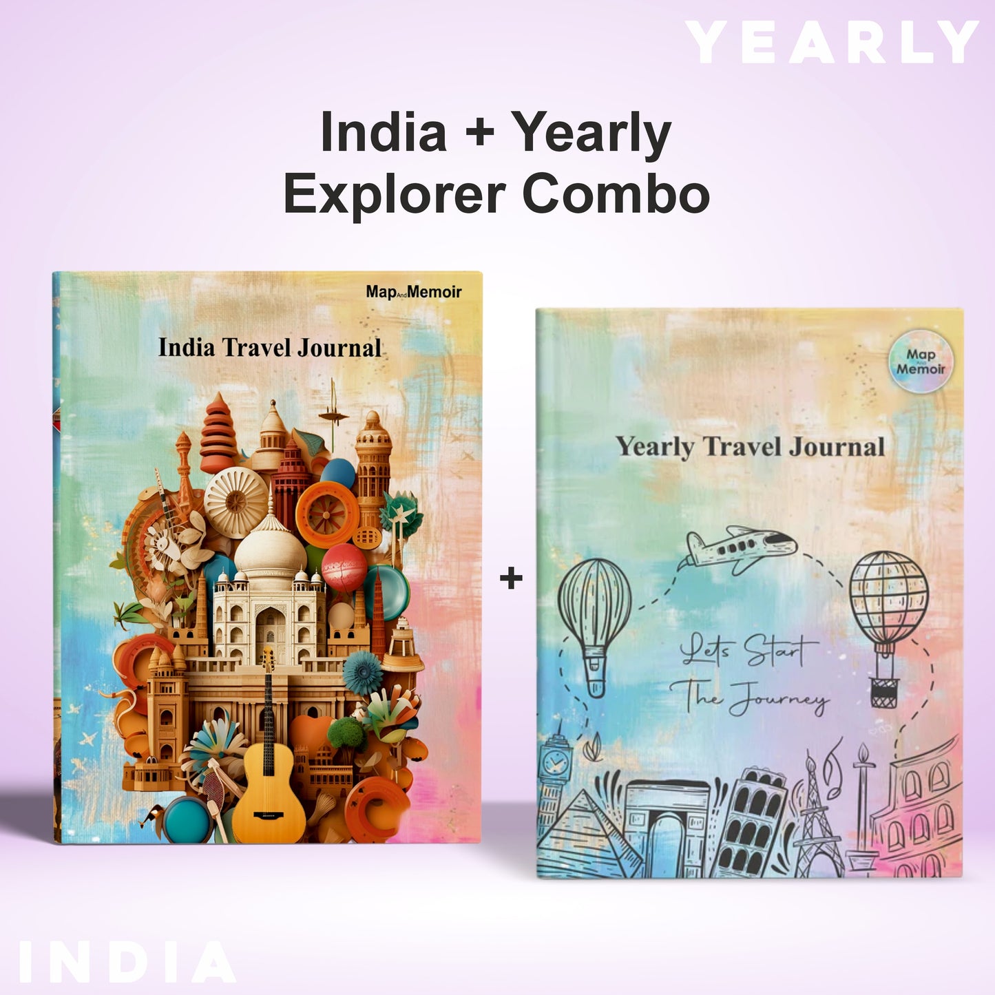 India + Yearly Travel Journal Combo
