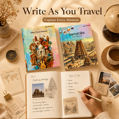 India + Karnataka Travel Journal Combo