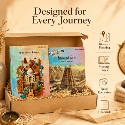 India + Karnataka Travel Journal Combo