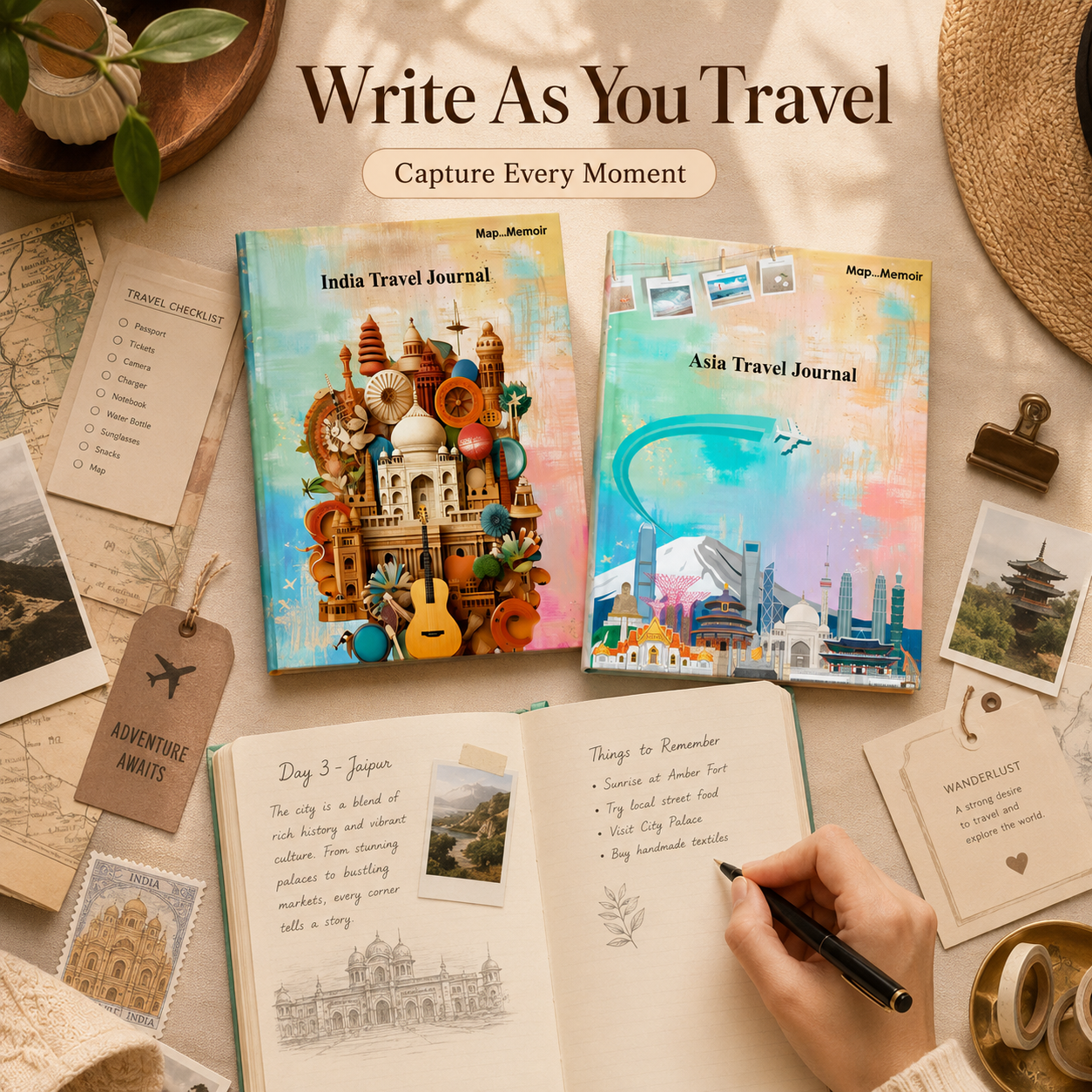India + Asia Travel Journal Combo