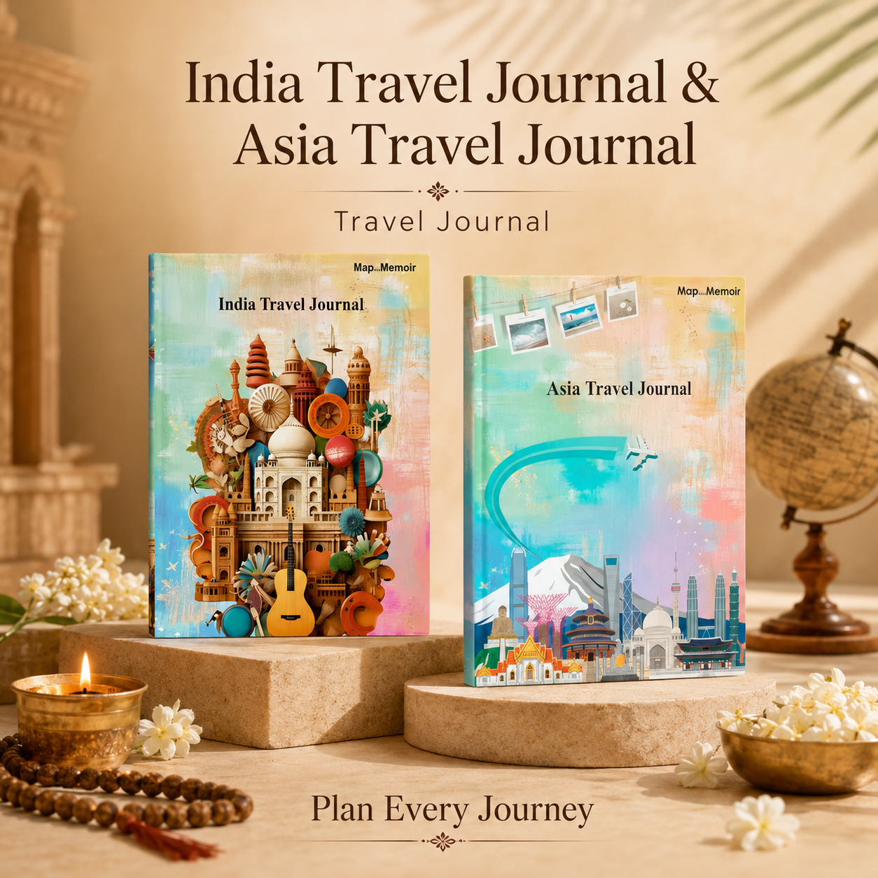 India + Asia Travel Journal Combo