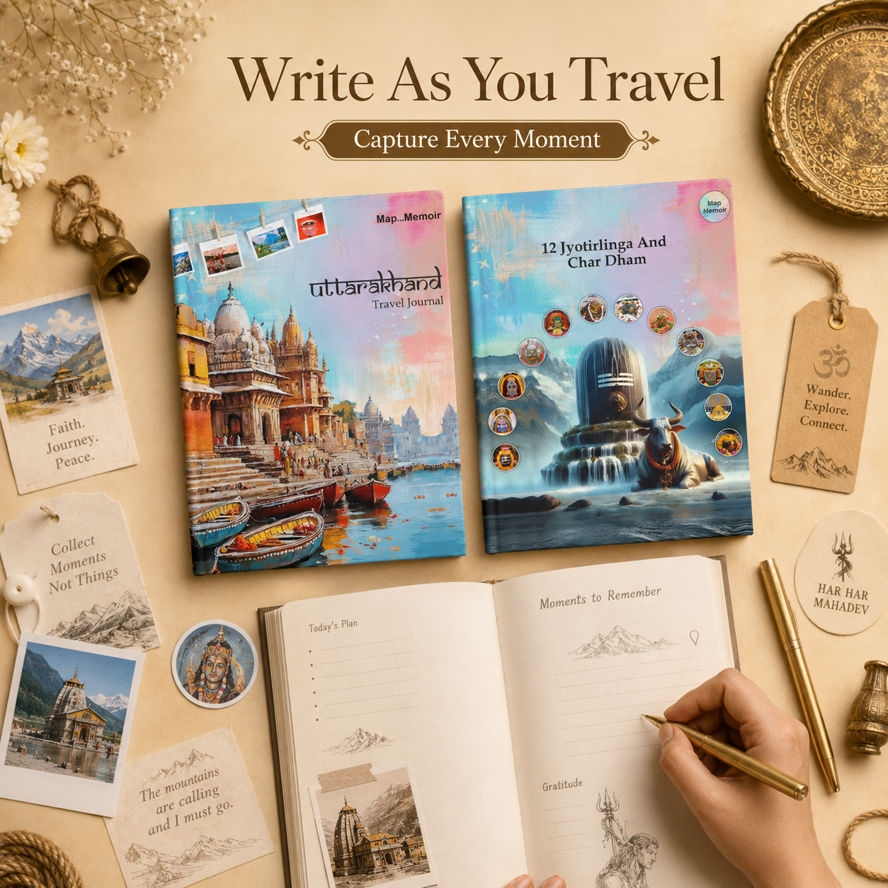 Uttrakhand + Jyotirling Travel Journal Combo