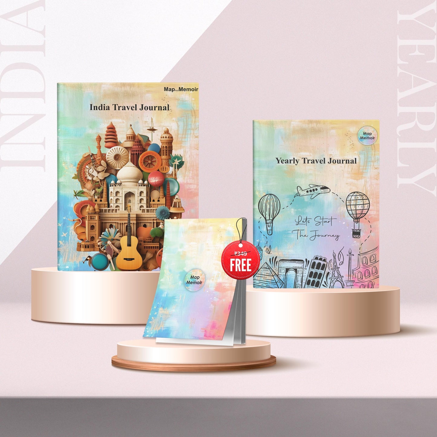 India + Yearly Travel Journal Combo