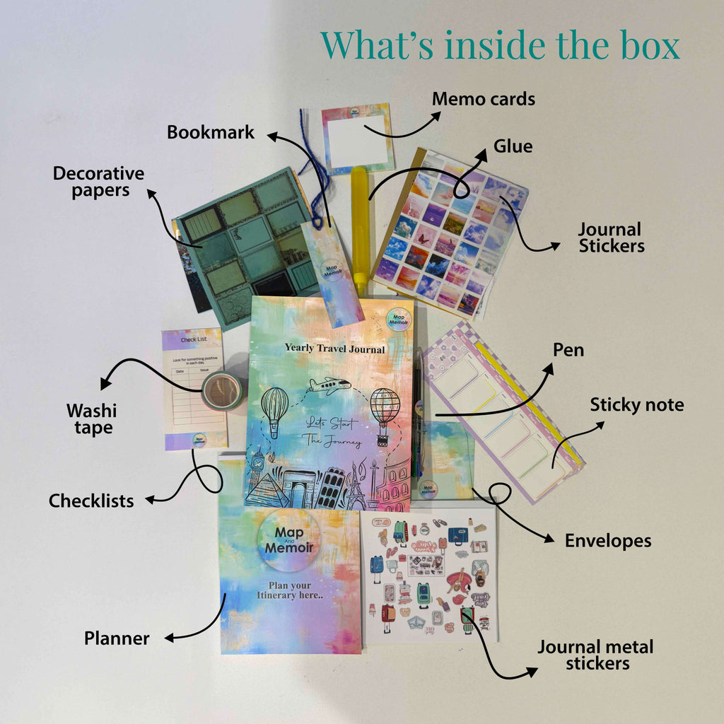 India + Yearly Travel Journal Combo